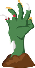 Zombie Hands Come Out Of The Ground