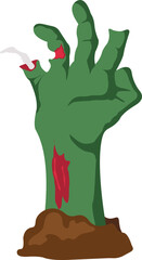 Zombie Hands Come Out Of The Ground