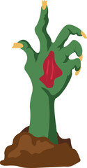 Zombie Hands Come Out Of The Ground