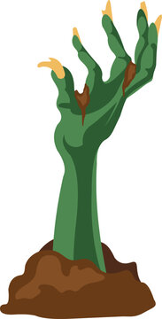 Zombie Hands Come Out Of The Ground