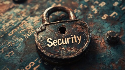 Rusty padlock symbolizing declining security on encrypted data