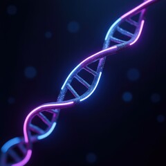 Infinite Loop of Glowing DNA Strand