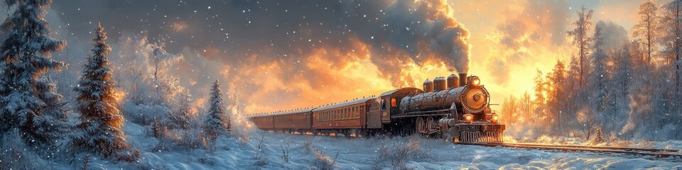 Train Car Fire, Smoke and Debris in Winter Landscape for Editorial or Film Use