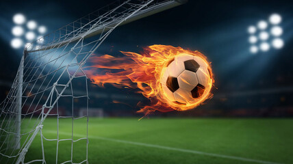soccer ball in the stadium