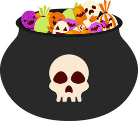 Halloween Candy Bucket Illustration