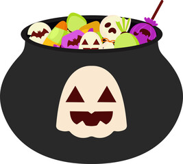 Halloween Candy Bucket Illustration