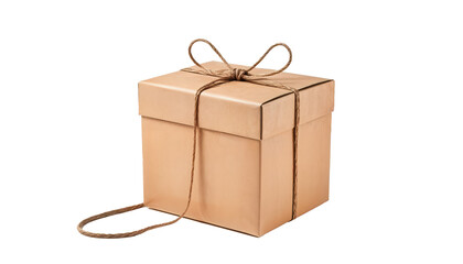 Gift packages wrapped in brown recycled paper Cutout