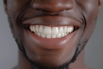 Fototapeta premium Orthodontic white smile healthy teeth diverse men dental care.