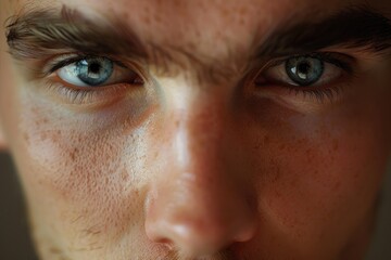 Fototapeta premium Close up portrait of a young attractive man