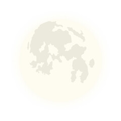 Neon Full Moon Illustration