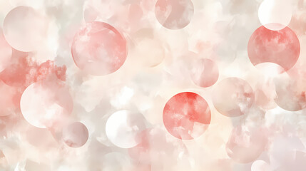 A dreamy, abstract background featuring soft, round bubbles in shades of soft pink and beige, creating a serene and elegant atmosphere. Serendipity. Illustration