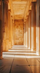 Roman columns with copy space vertically 9:16