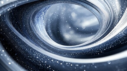 Abstract swirling vortex with glimmering particles, conveying a futuristic and dynamic energy.