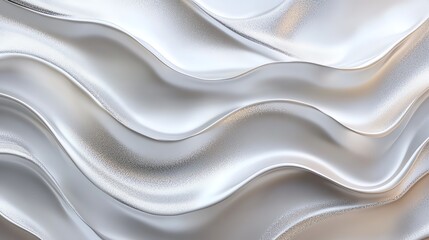 Obraz premium Abstract white wavy texture background with flowing lines, perfect for design projects and creative concepts.