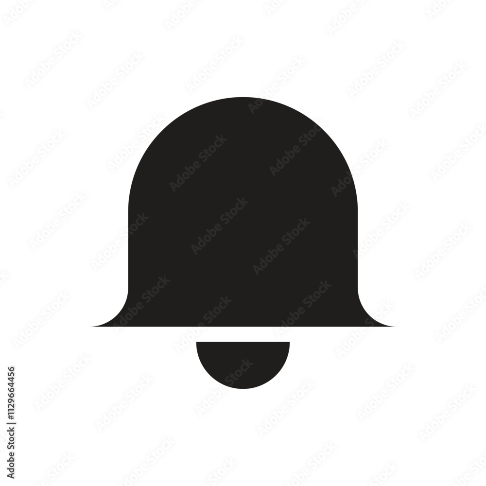 Poster the image shows a minimalist white bell icon representing notifications or alerts on a digital inter