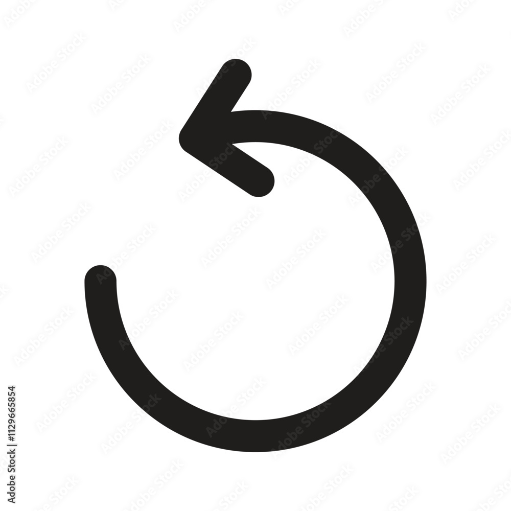 Aufkleber a simple abstract white symbol resembling a curved line or loop against a dark grey background.