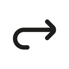 A simple white pixel art arrow signifying a return or back function in a digital interface.