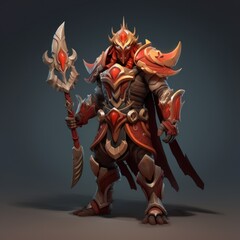 Stylized and Fantasy Hero Character - 3D Design - Dota2 Style