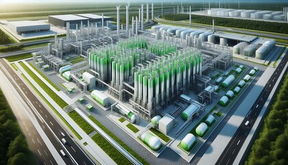 Green hydrogen facility with modern infrastructure