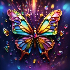 abstract painting butterfly