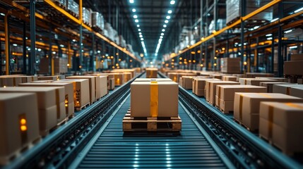Blockchain technology in a warehouse ensuring product authenticity and preventing counterfeits