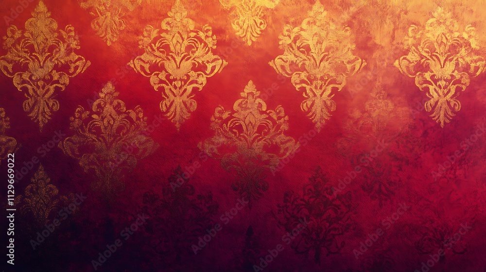 Poster stylish ombre fabric pattern showcasing vibrant gradient colors image