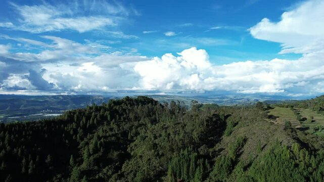 Serene Mountain Views in Colombia &ndash; Tranquil Landscapes from Above
