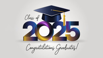 Class of 2025 Graduation Design with Modern Gradient Style  
