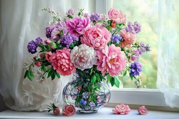 cross stitch bouquet machine embroidery design