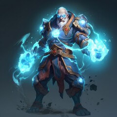 Fototapeta premium Stylized and Fantasy Hero Character - 3D Design - Dota2 Style