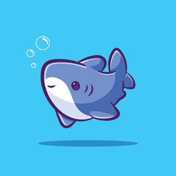 shark icon illustration design