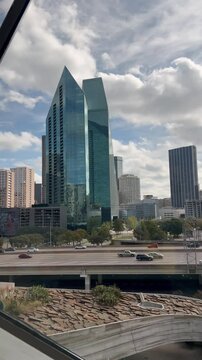View of Dallas city from the vindicated of Perot museum