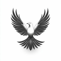 Obraz premium Design of dove icon logo illustration isolated on white background