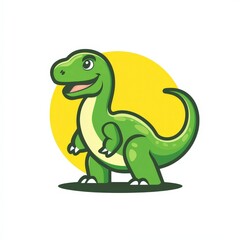 Obraz premium Design of dinosaur icon logo illustration isolated on white background