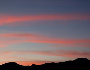 sunset over the mountains
