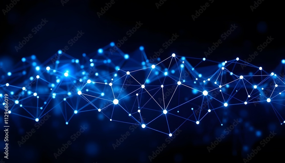 Poster abstract network connection digital data flow visualization technology background