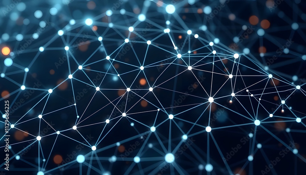 Aufkleber abstract network connection global digital data visualization futuristic technology concept