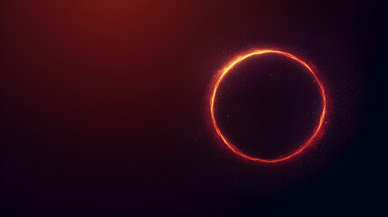 Obraz premium A vector of a particle collider, represented as a circular loop with particles moving along it. Particle collider minimalist design.