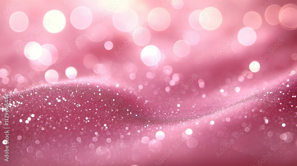 Aufkleber soft pink glitter background with shimmering bokeh effects. abstract backdrop perfect for various th
