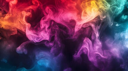 Obraz premium Abstract Colorful Swirling Smoke Nebula Design