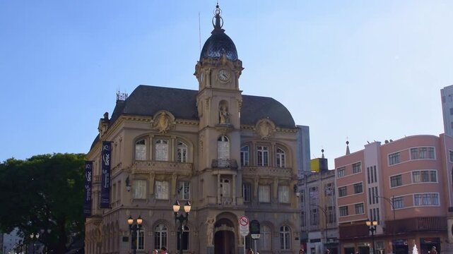 Paco of liberty in Curitiba, Parana, Brazil. Facade of pa&ccedil;o of liberty.