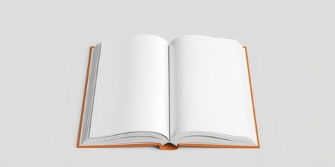 Blank hardcover book with plain grey cover isolated on grey background for easy customization and replacement of designs, isolated, grey