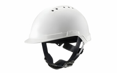 Fototapeta premium White construction safety helmet, isolated on white background, clipping path,, AI Generated