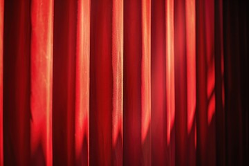 Fototapeta premium Close up view of red stage curtain in theater
