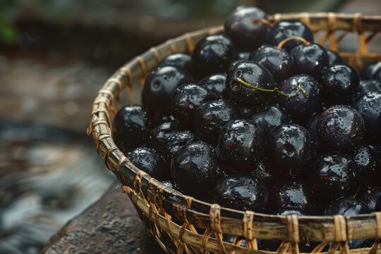 Closeup of Black Plum
