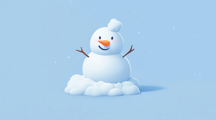 Obraz premium snowman in the snow