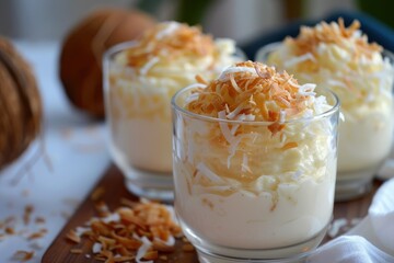 Coconut pudding treat
