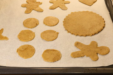 Gingerbread cookies. Diy concept. Preparations for Christmas.