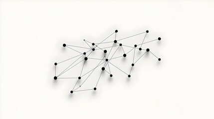 Fototapeta premium A clean design of an electric circuit, with lines and simple nodes symbolizing connectivity. Minimalist electric circuit.