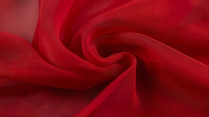 Obraz premium Abstract red fabric texture. Swirling folds of luxurious red textile. Perfect for fashion, design, and textile projects.
